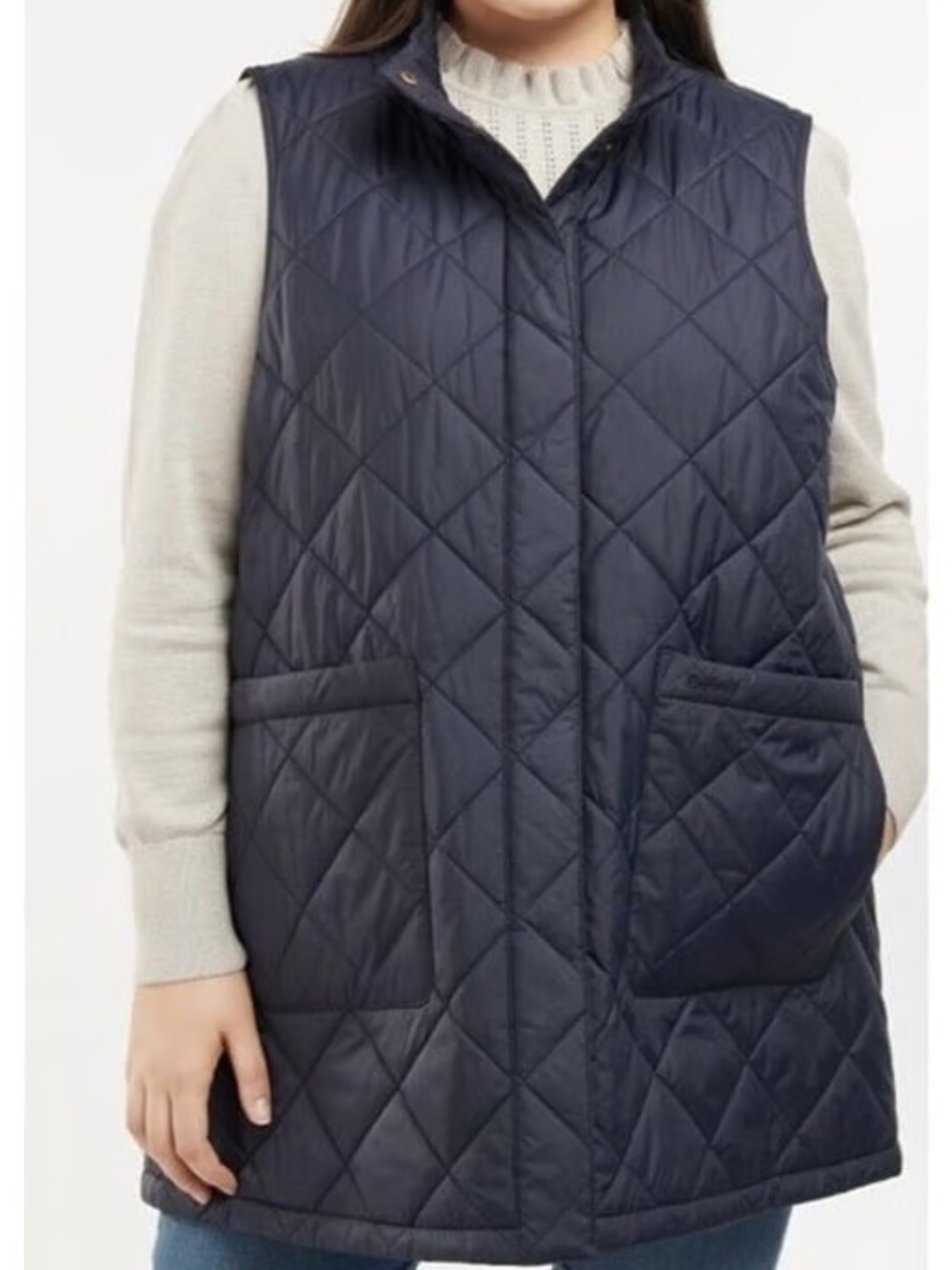 Barbour Women’s Modern Heritage Cosmia Liner Vest Quilted in Navy 2X